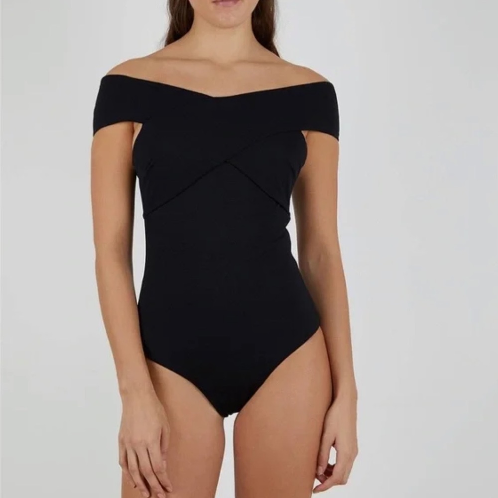 Abercrombie and Fitch Black Crossover Bodysuit